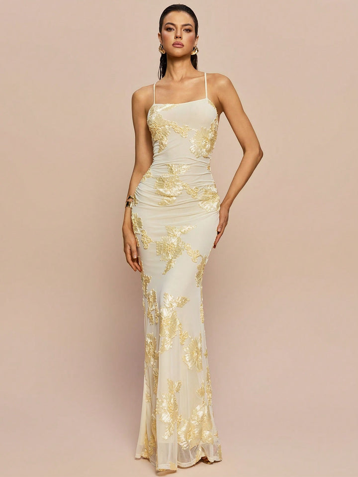 Rochie maxi SHEIN, bej