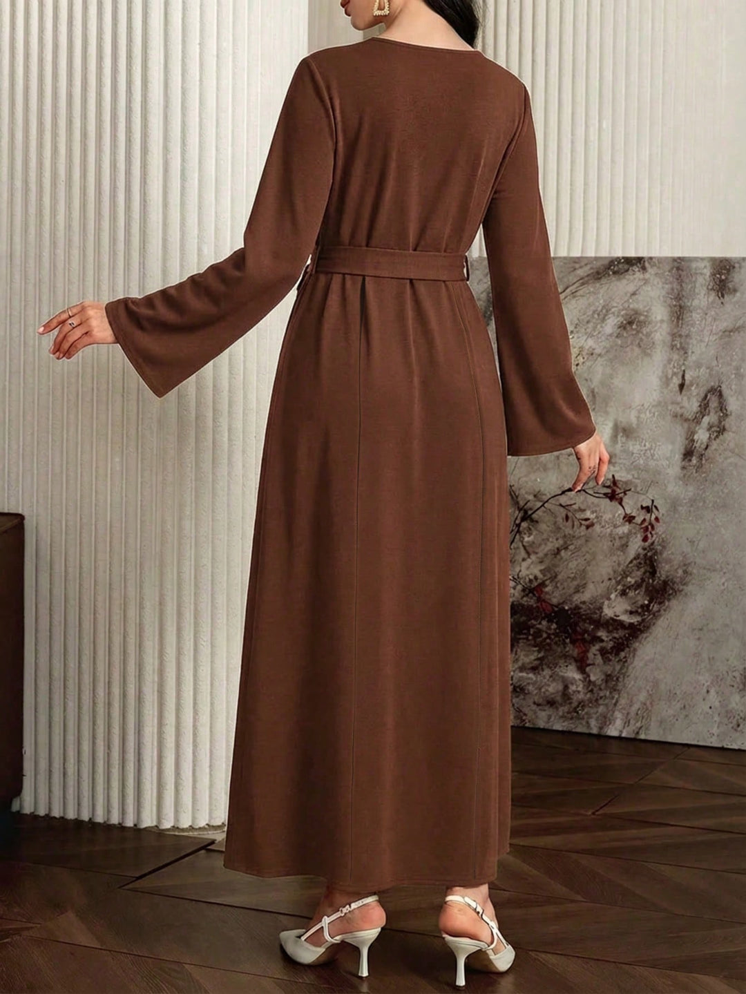 Rochie maxi SHEIN, maro