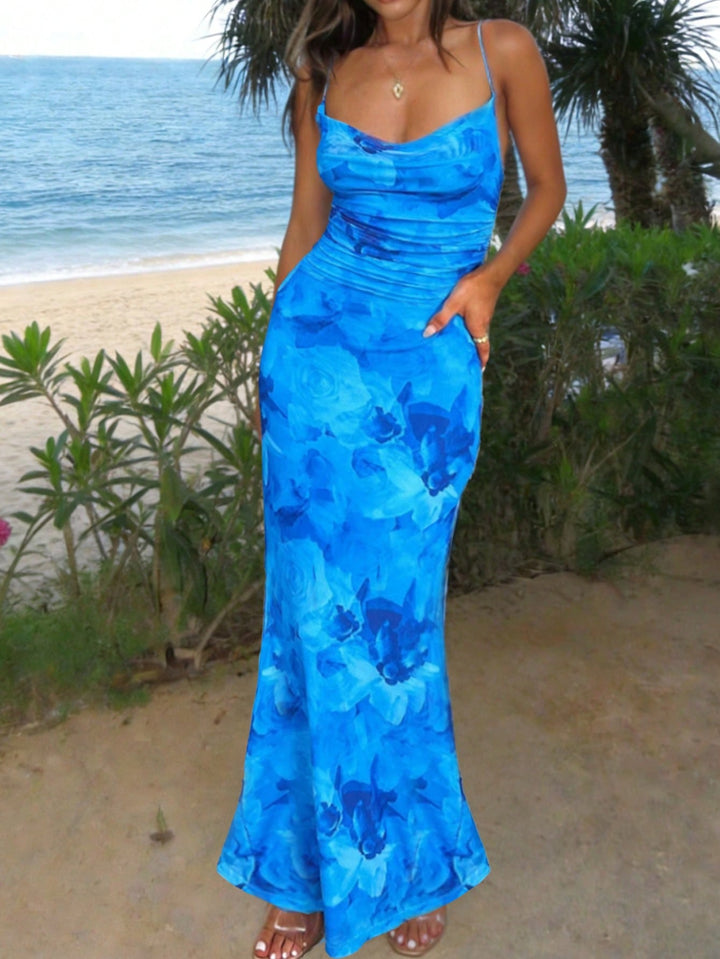 Rochie maxi SHEIN, albastru