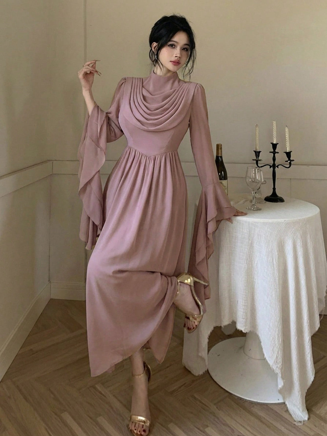 Rochie midi SHEIN, mov