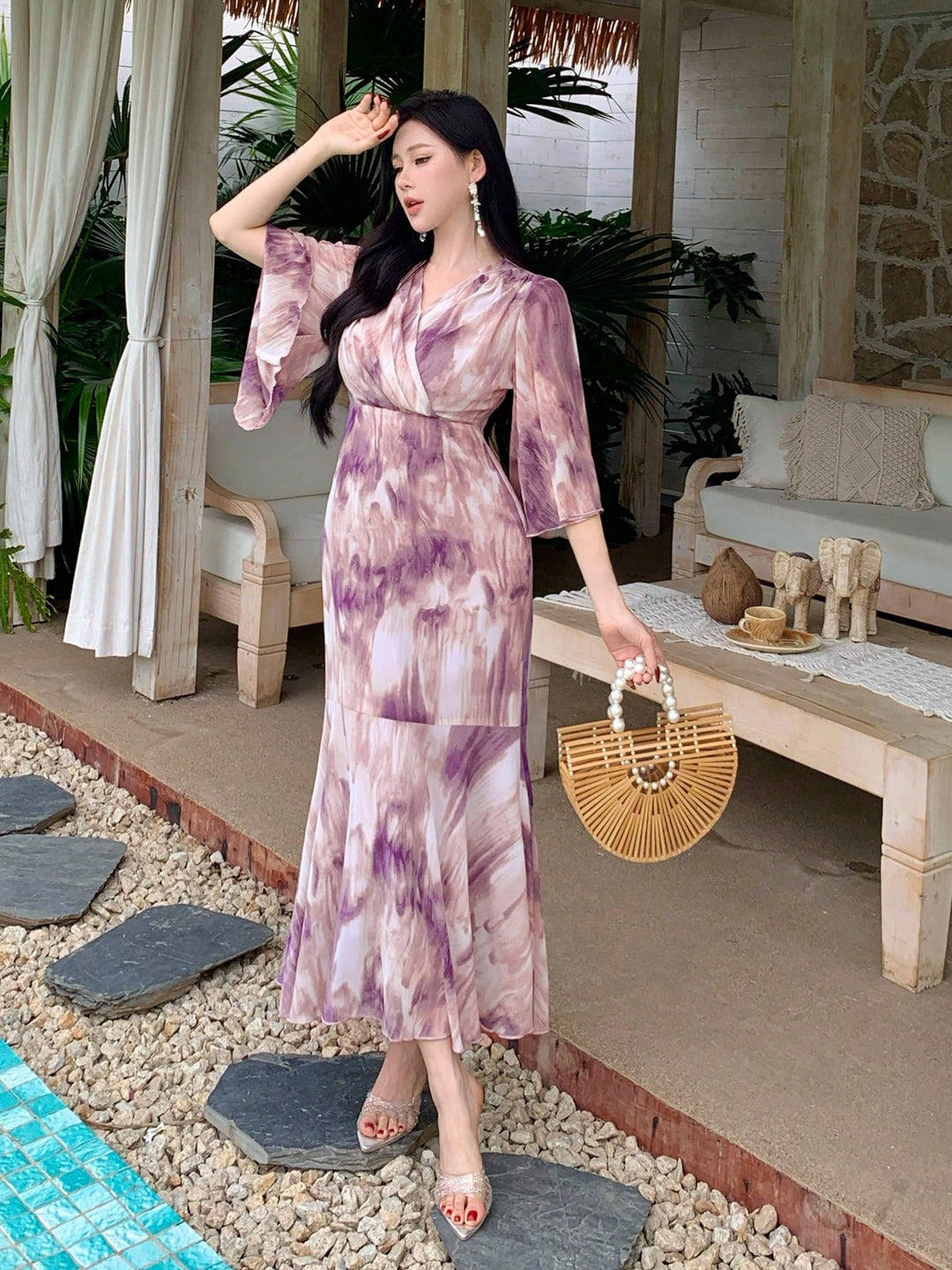 Rochie maxi SHEIN, mix culori