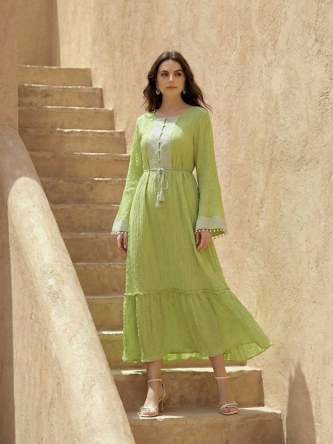 Rochie midi SHEIN, verde