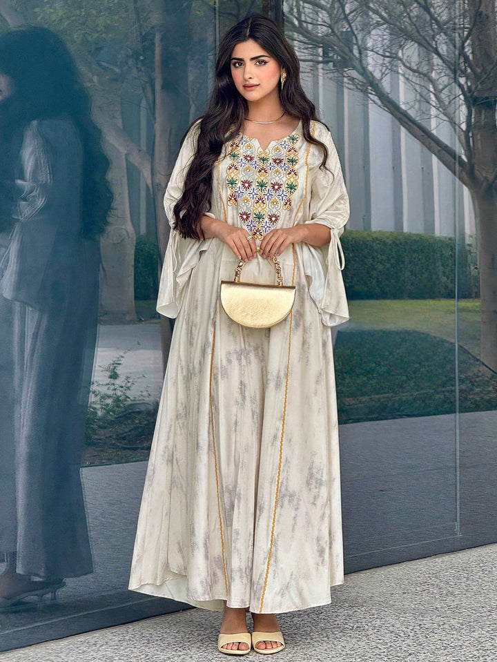 Set caftan și jalabiya SHEIN, kaki