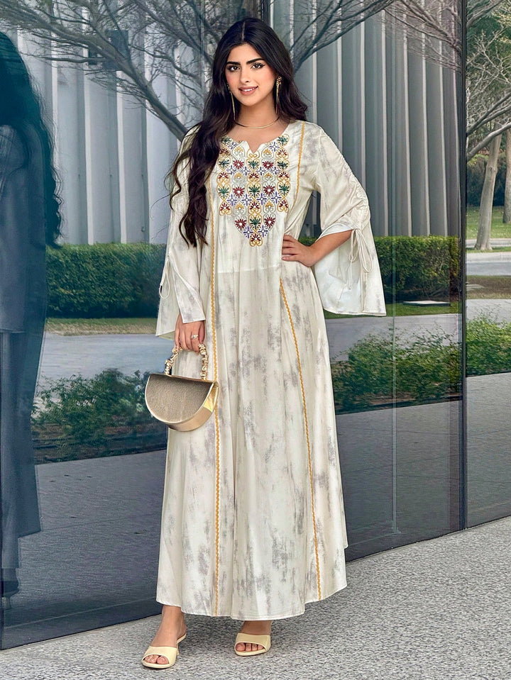 Set caftan și jalabiya SHEIN, kaki