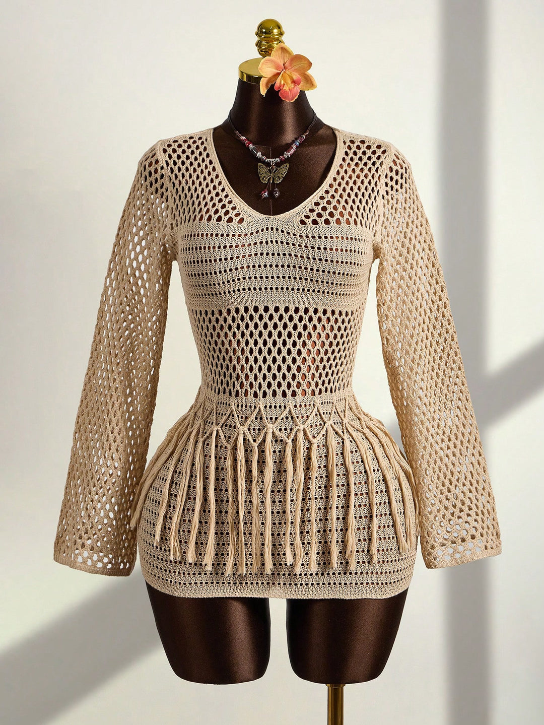 Rochie de plaja SHEIN, bej