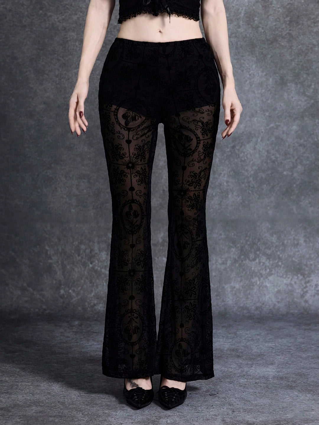 Pantaloni SHEIN, negru
