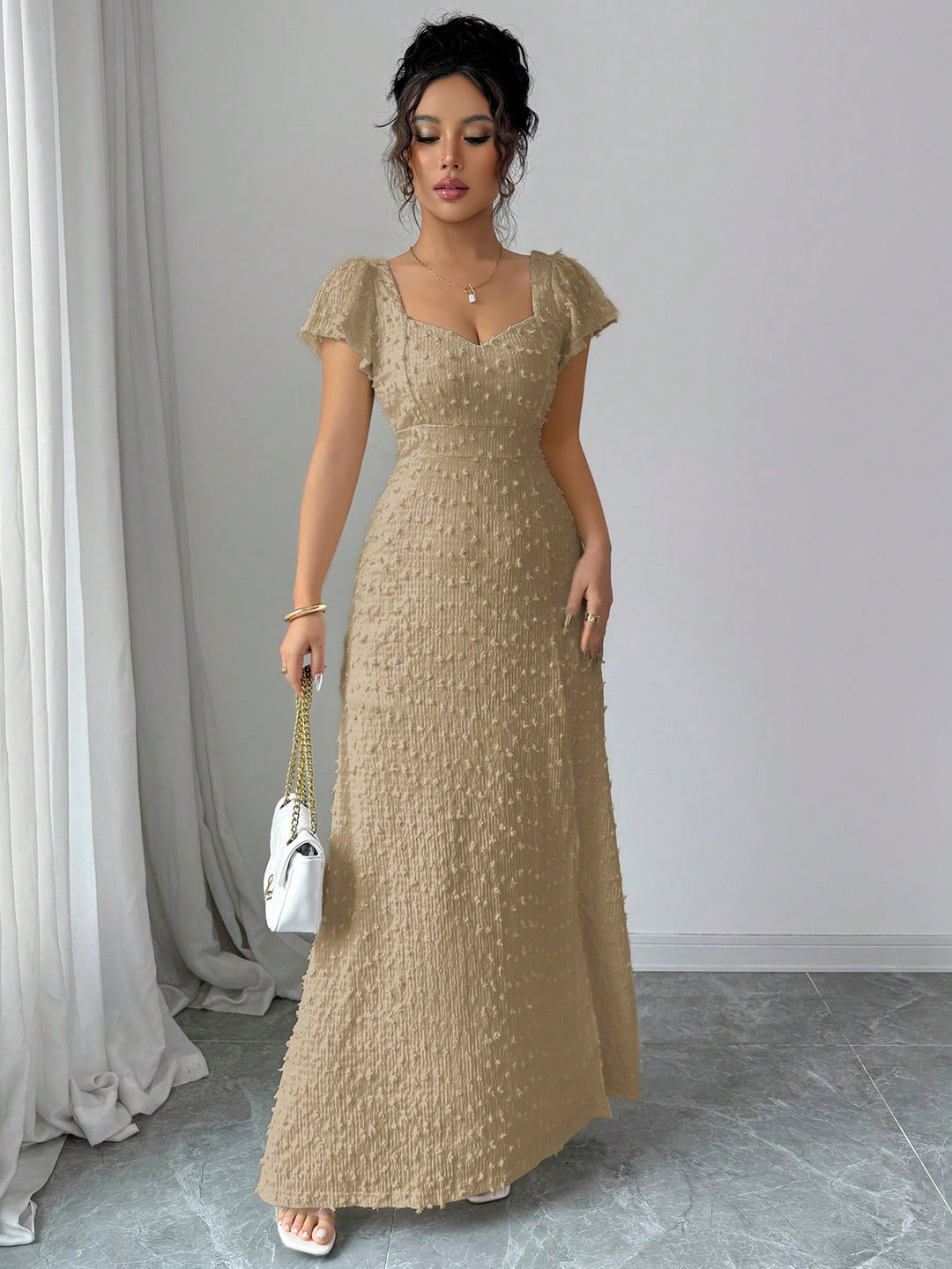 Rochie maxi SHEIN, kaki