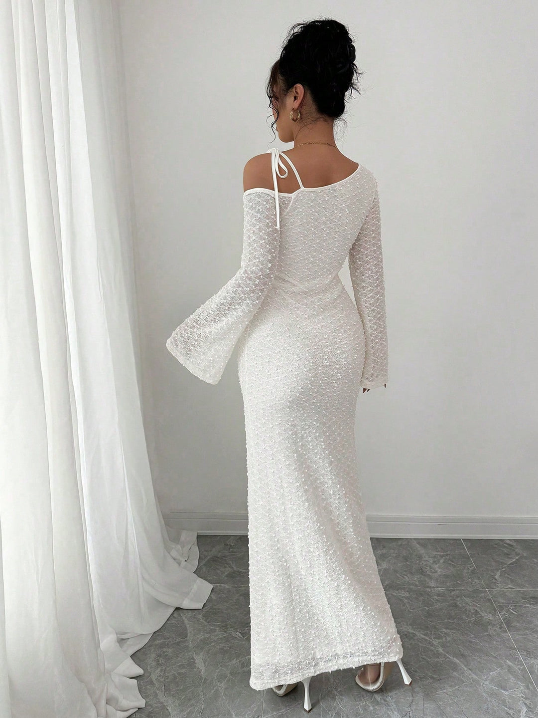 Rochie maxi SHEIN, alb