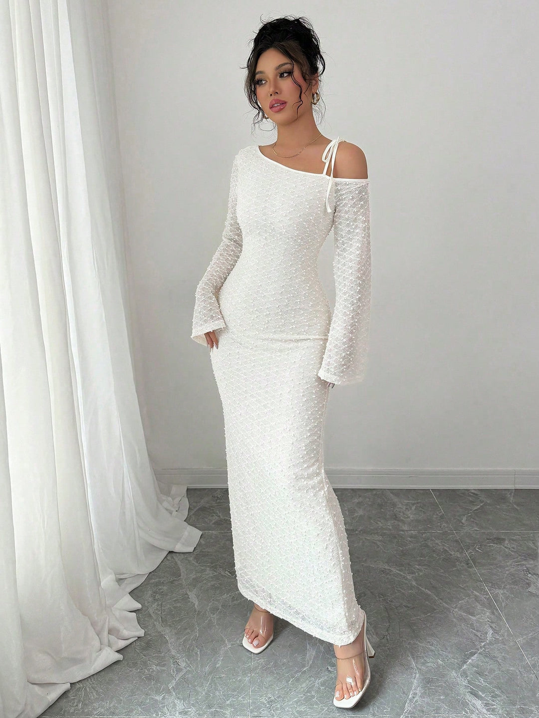 Rochie maxi SHEIN, alb