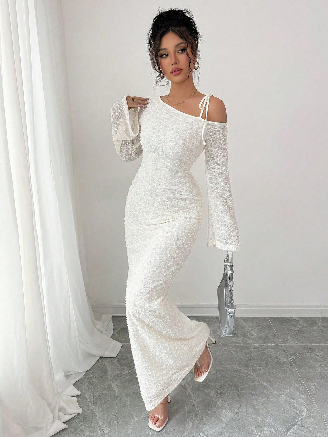 Rochie maxi SHEIN, alb