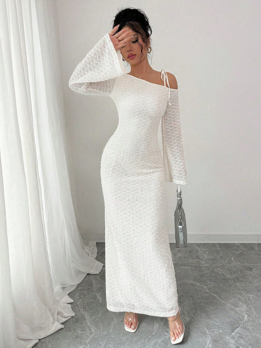Rochie maxi SHEIN, alb