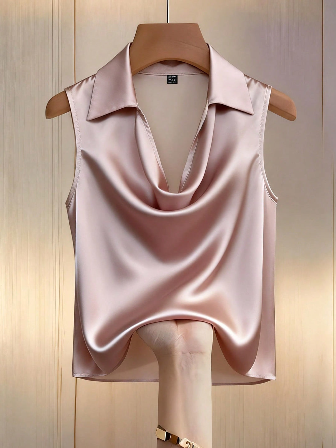 Bluza din satin SHEIN, roz