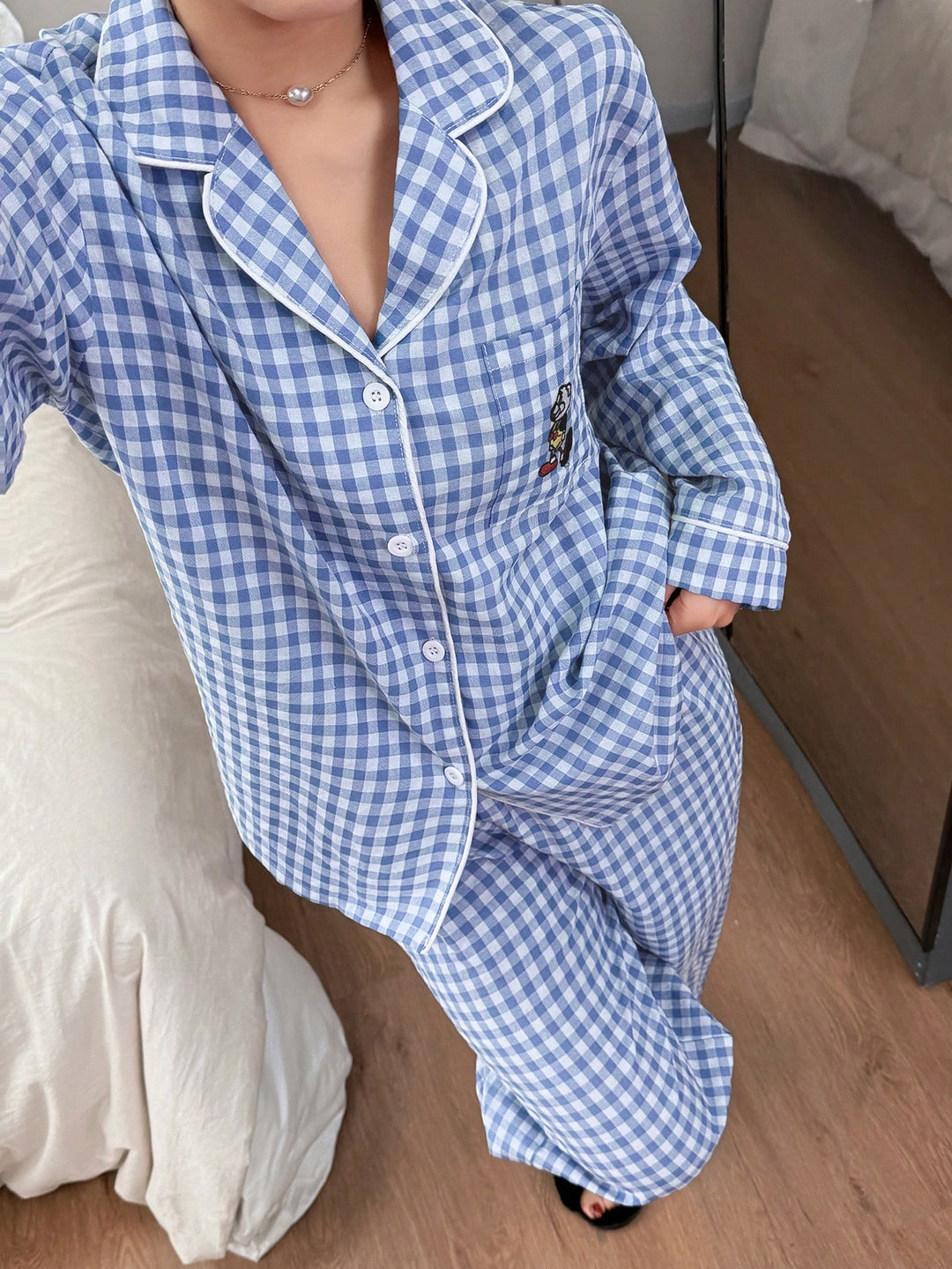 Pijama SHEIN, albastru