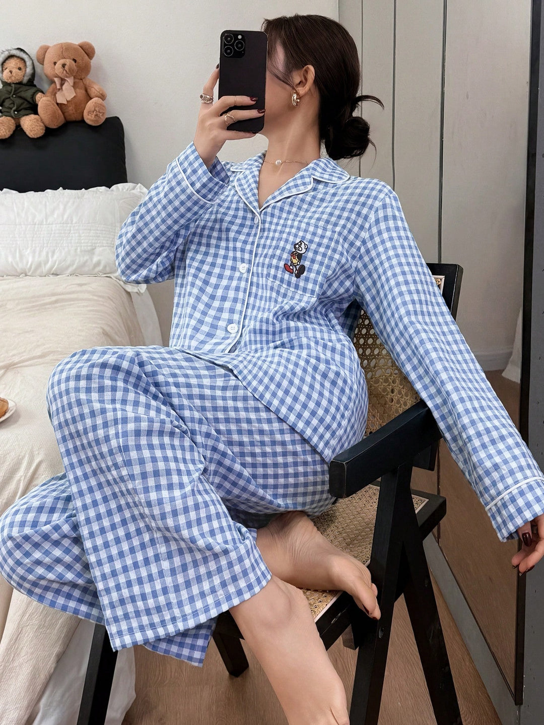 Pijama SHEIN, albastru