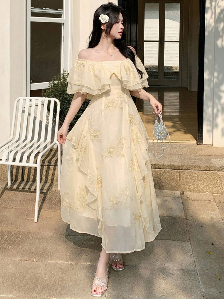 Rochie maxi SHEIN, bej