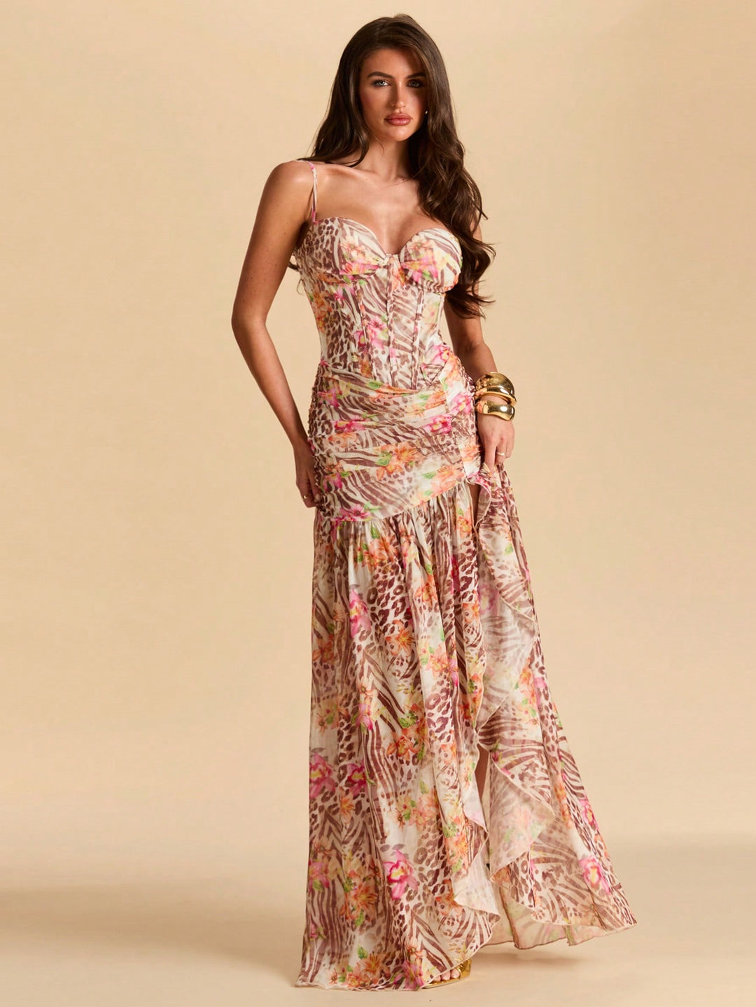 Rochie maxi SHEIN, portocaliu