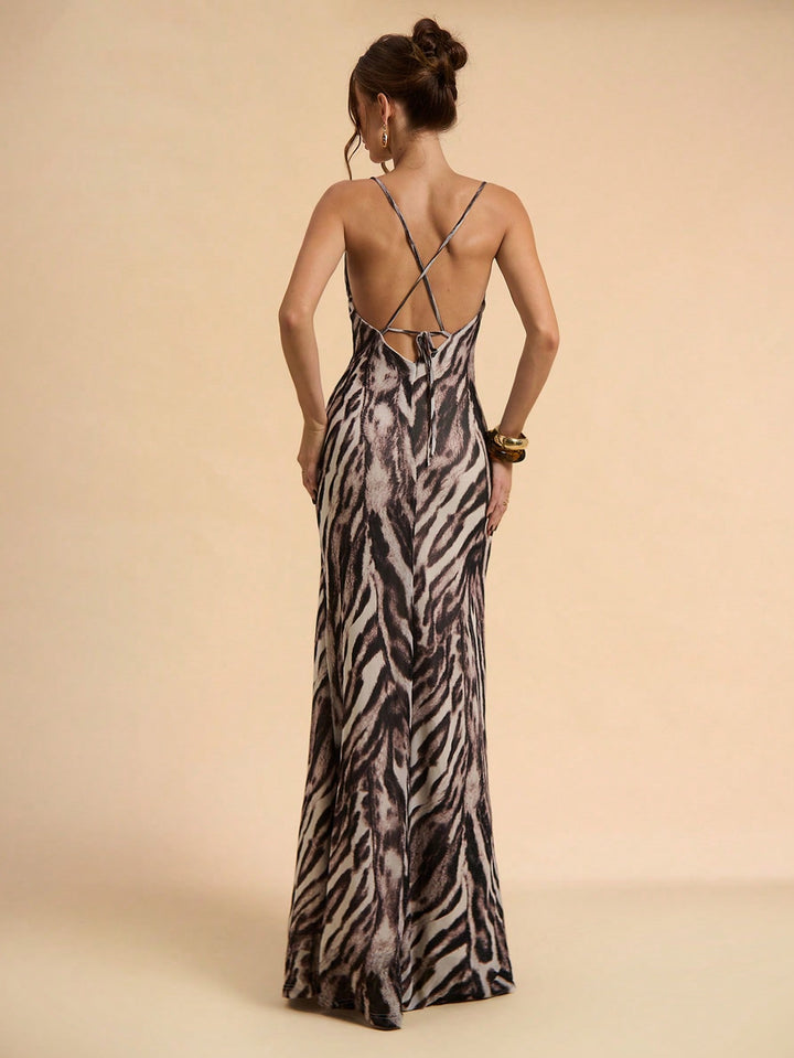 Rochie maxi SHEIN, maro