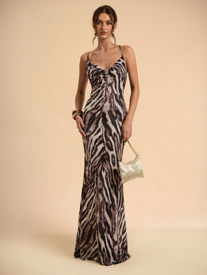Rochie maxi SHEIN, maro