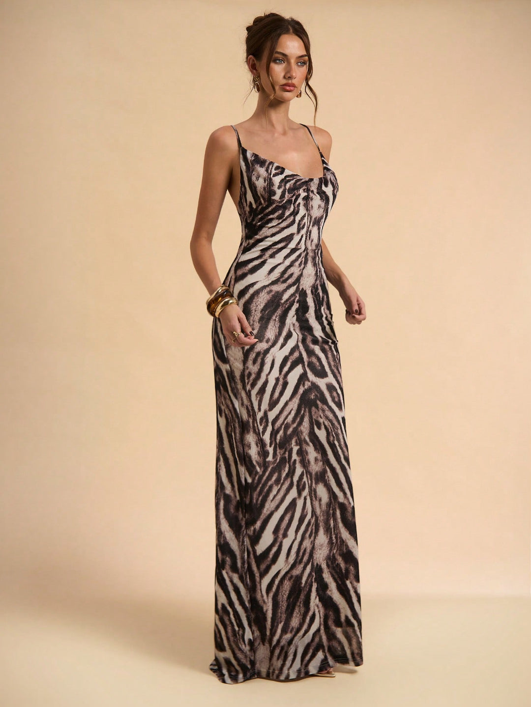 Rochie maxi SHEIN, maro