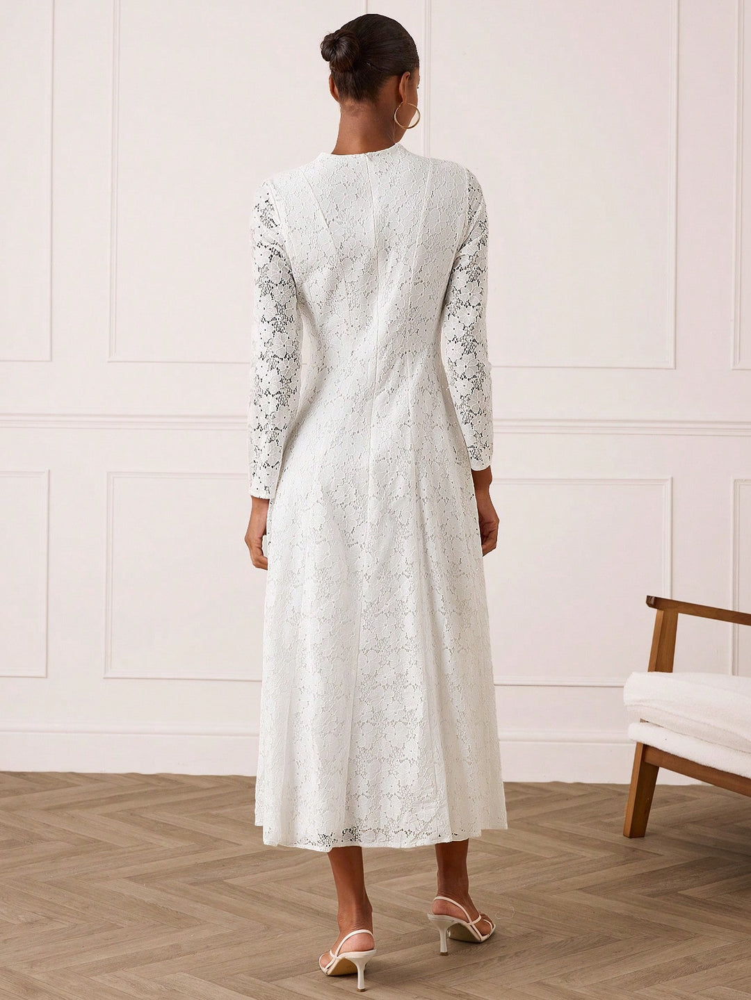 Rochie midi SHEIN, alb