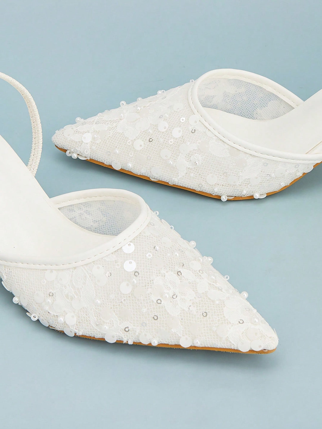 Pantofi cu toc SHEIN, alb