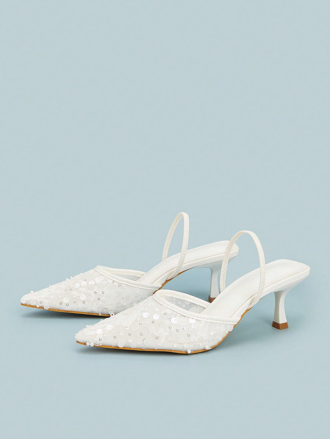 Pantofi cu toc SHEIN, alb