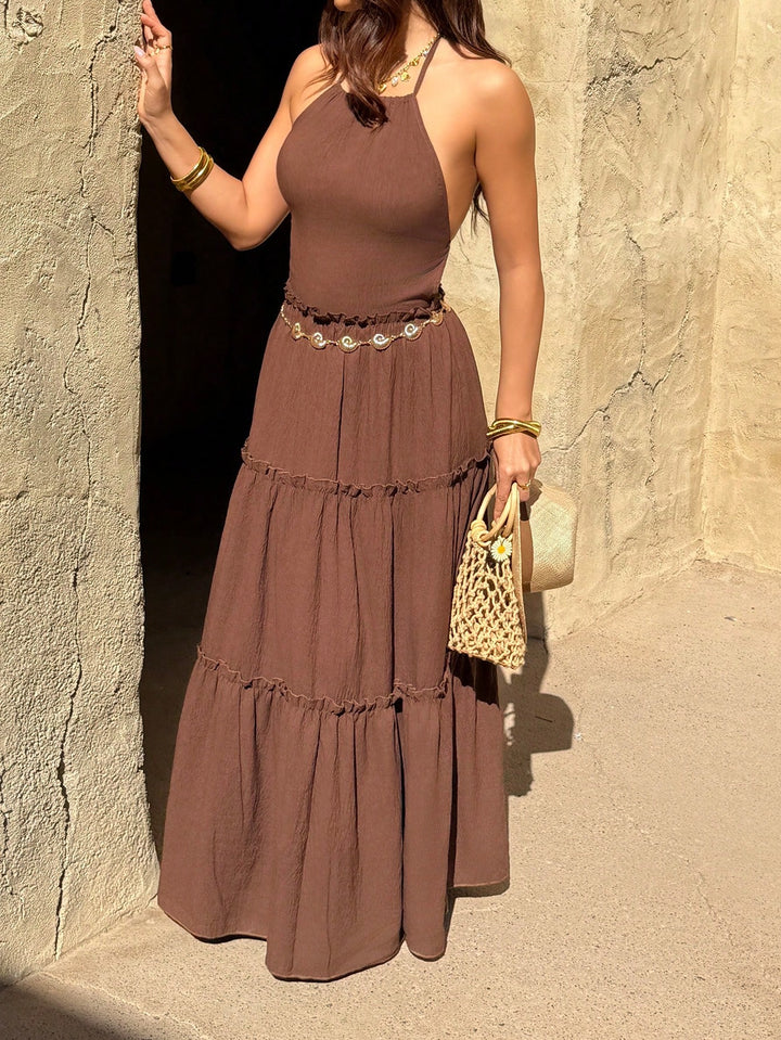 Rochie maxi SHEIN, maro