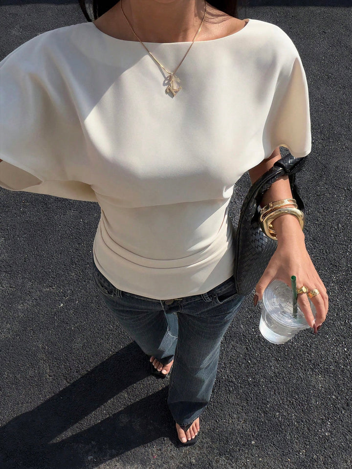Bluza eleganta cu drapaj SHEIN, roz