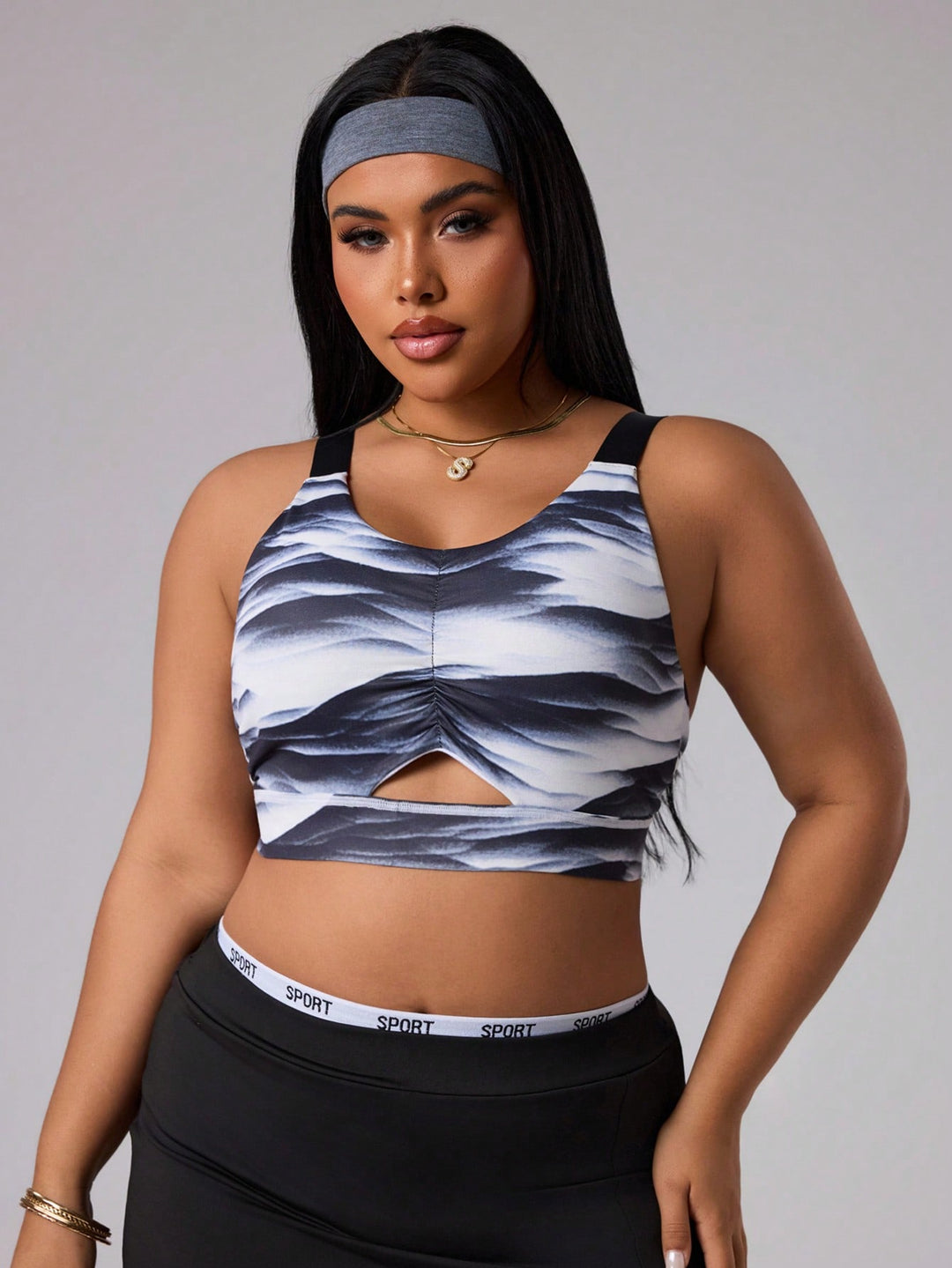 Sutien sport SHEIN, negru