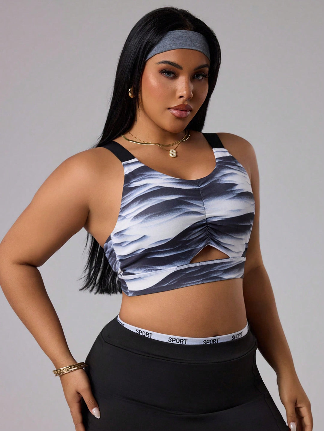 Sutien sport SHEIN, negru