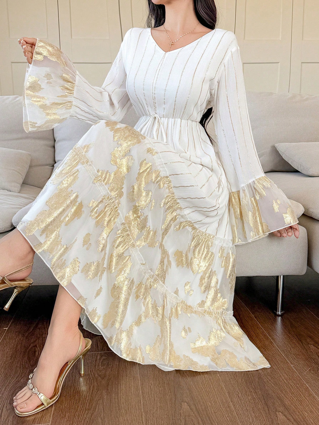 Rochie midi SHEIN, alb