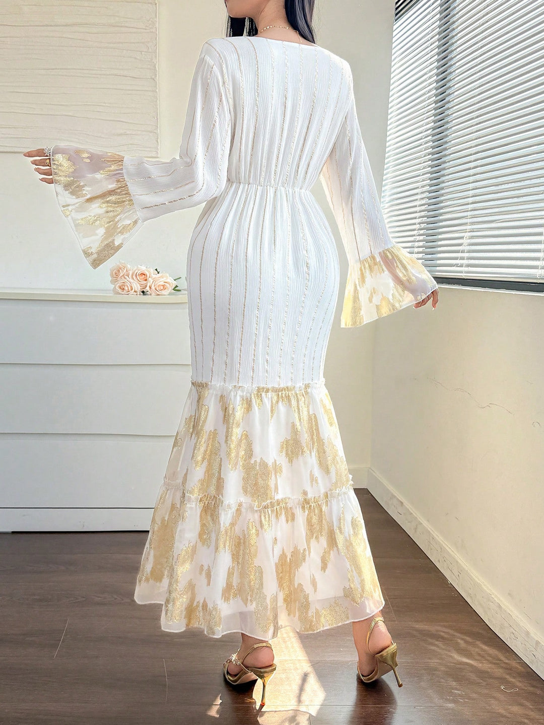 Rochie midi SHEIN, alb