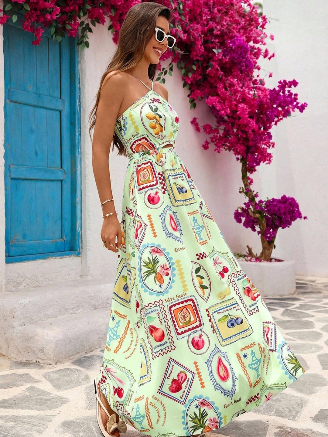 Rochie maxi SHEIN, verde