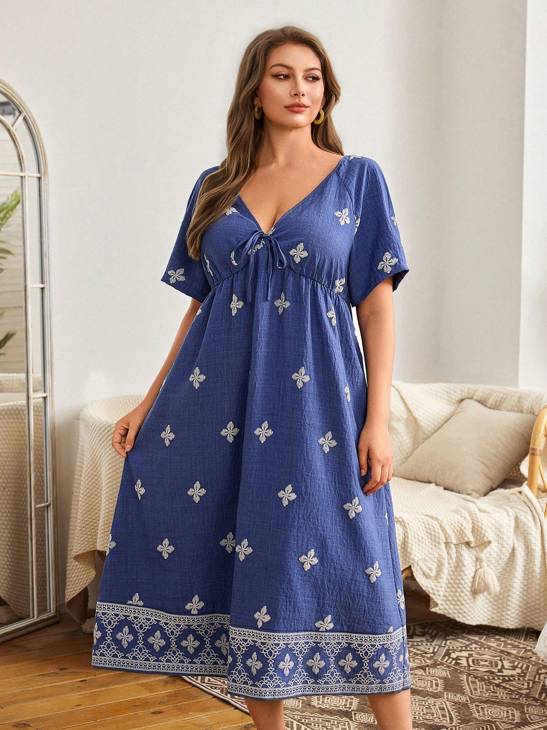 Rochie midi SHEIN, albastru