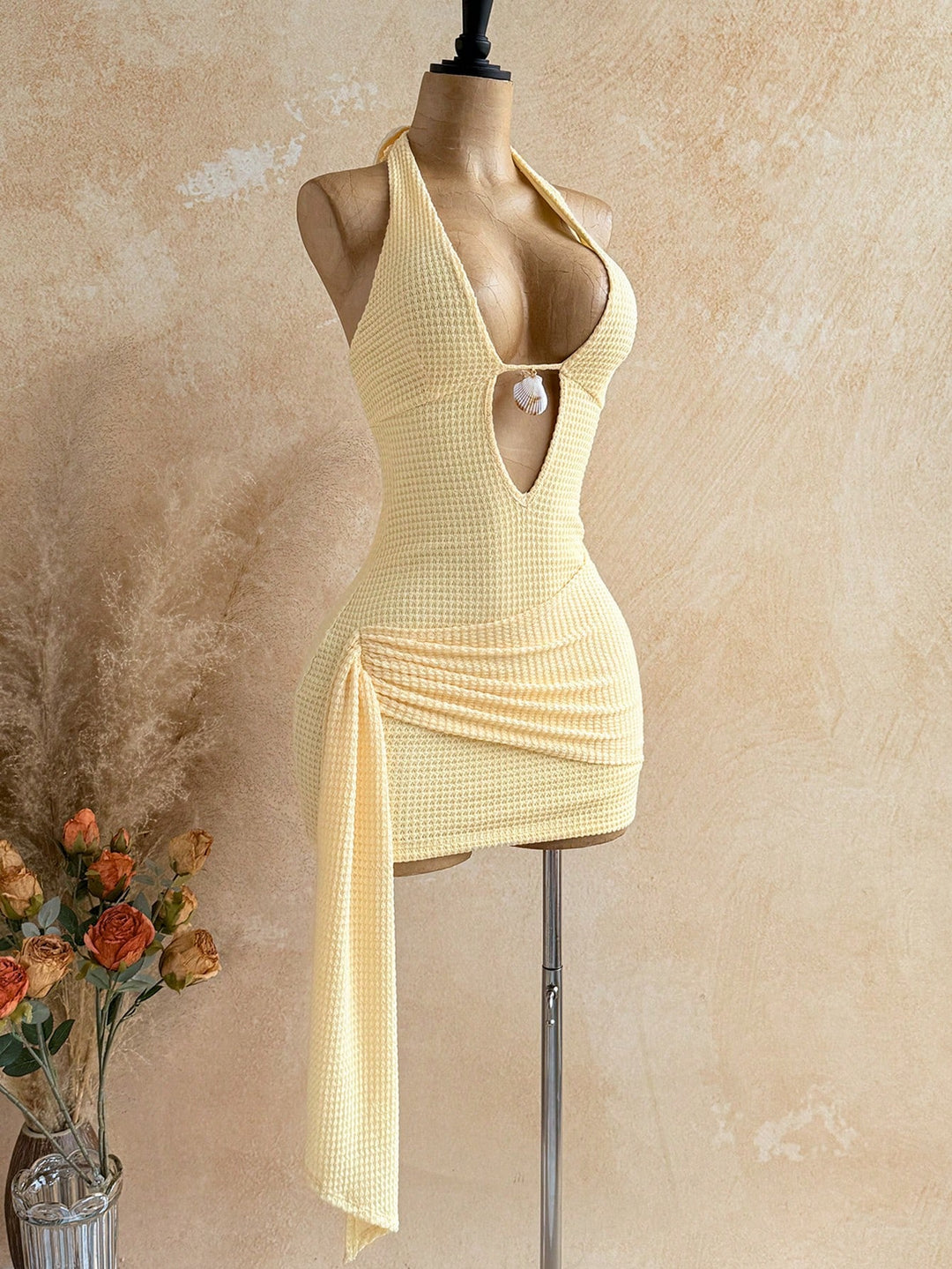 Rochie mini SHEIN, galben