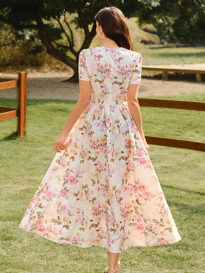 Rochie maxi SHEIN, bej