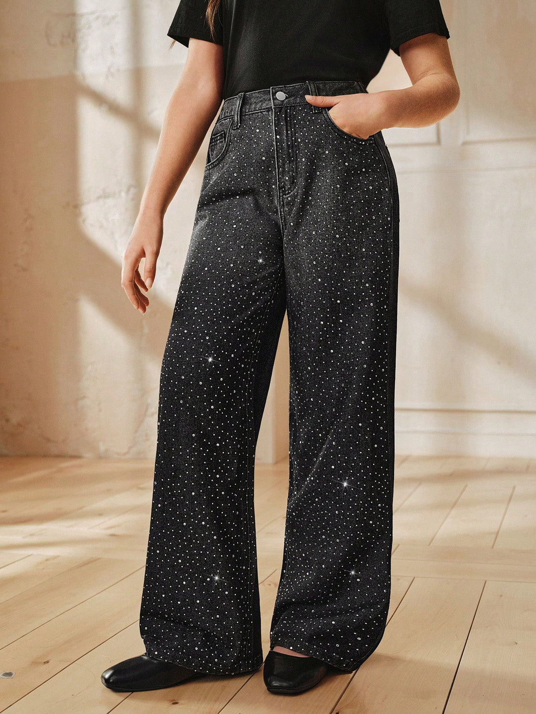 Jeans SHEIN, negru