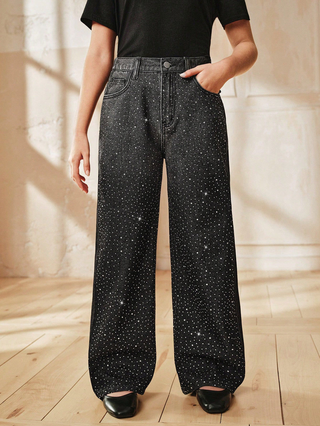Jeans SHEIN, negru