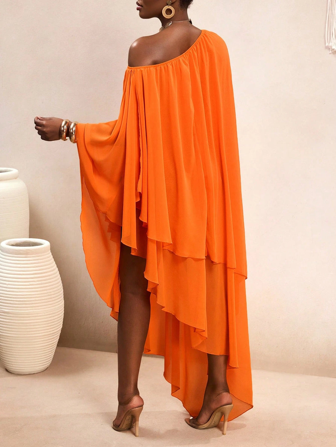 Rochie maxi SHEIN, portocaliu