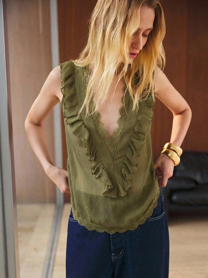 Top SHEIN, verde
