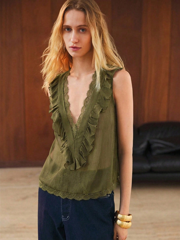 Top SHEIN, verde