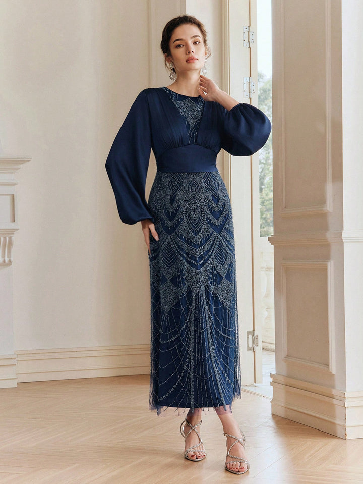 Rochie maxi SHEIN, albastru
