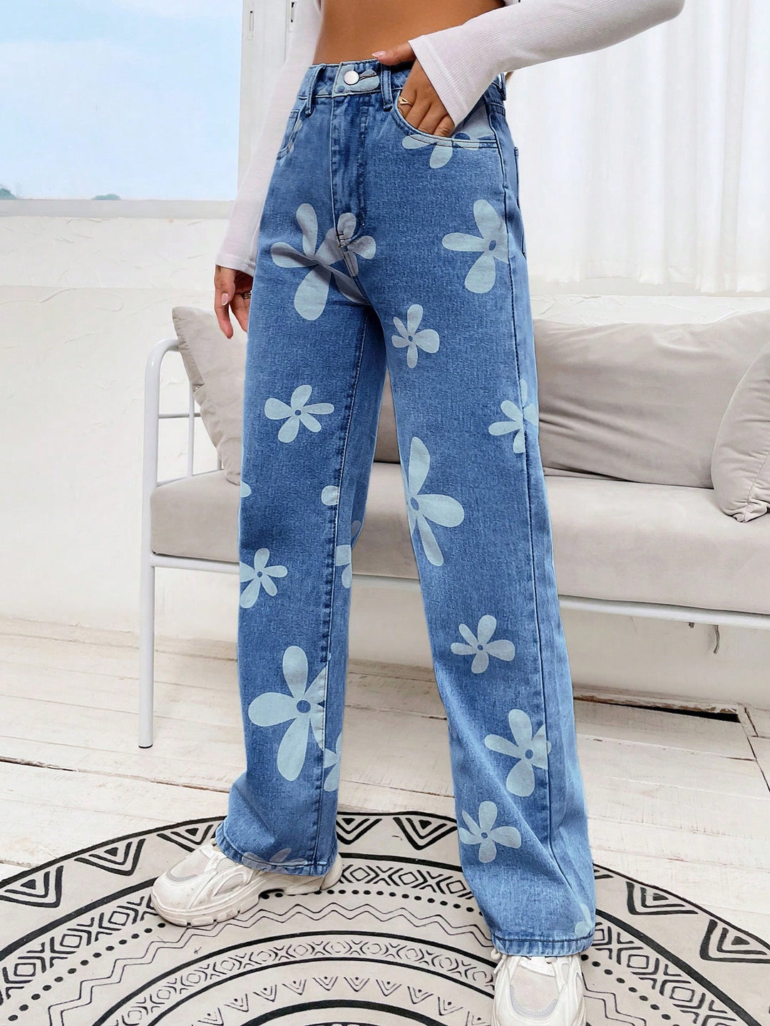 Jeans SHEIN, albastru