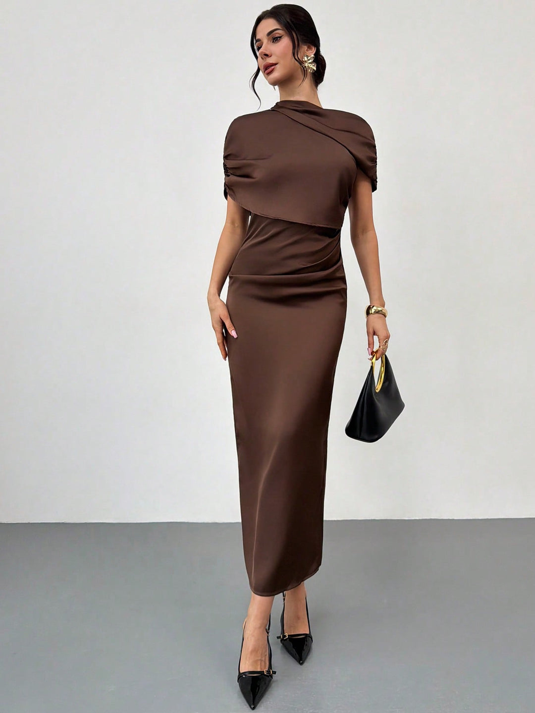 Rochie maxi SHEIN, maro