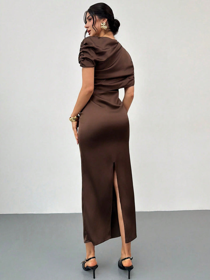 Rochie maxi SHEIN, maro