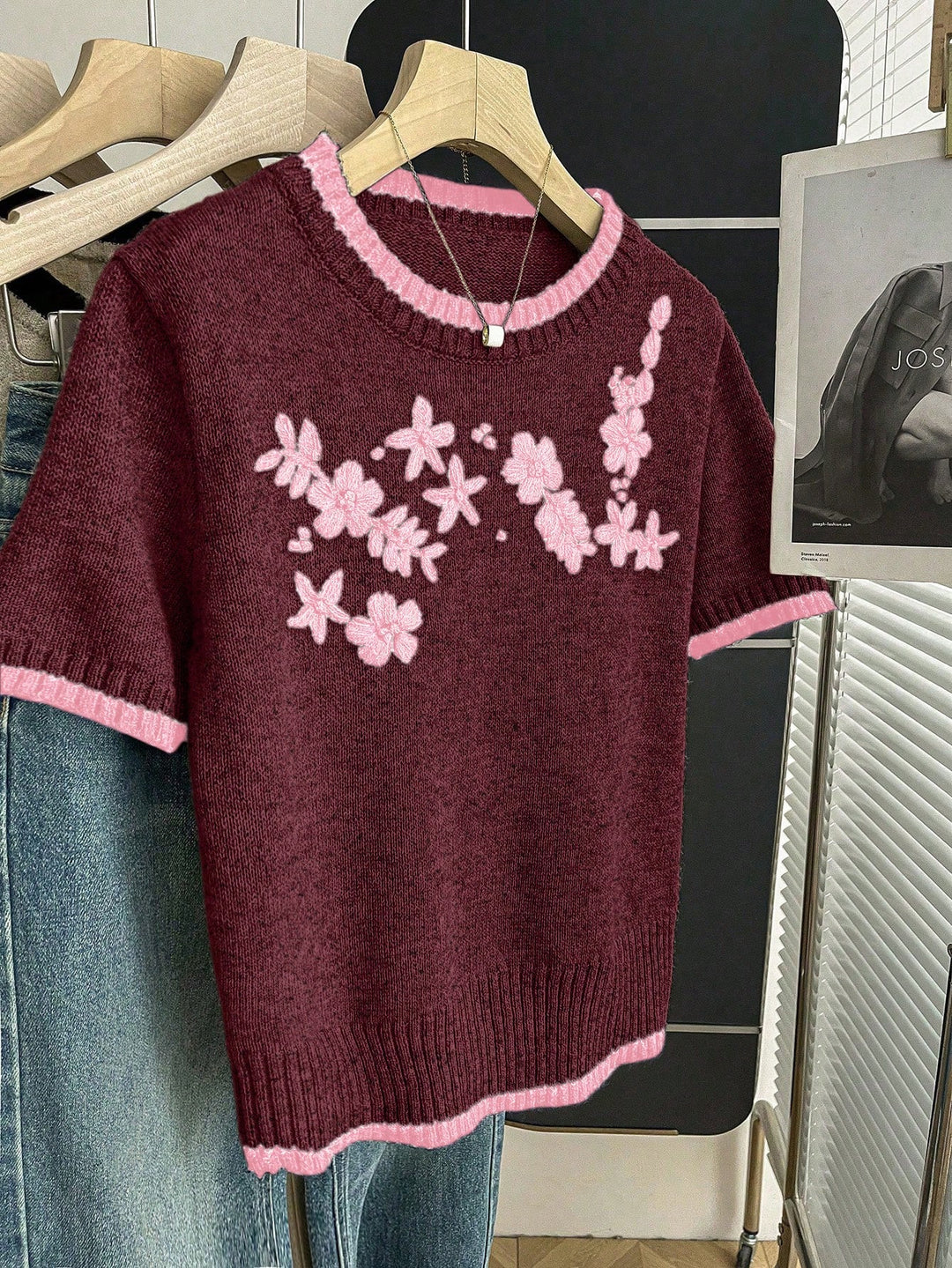 Pulover SHEIN, vișiniu