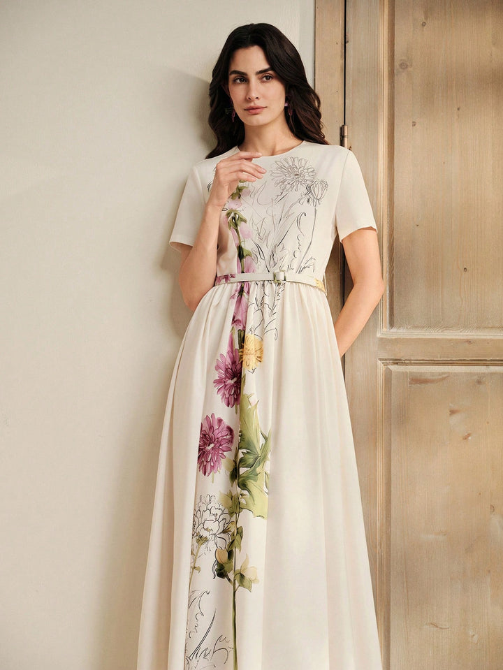 Rochie maxi SHEIN, bej