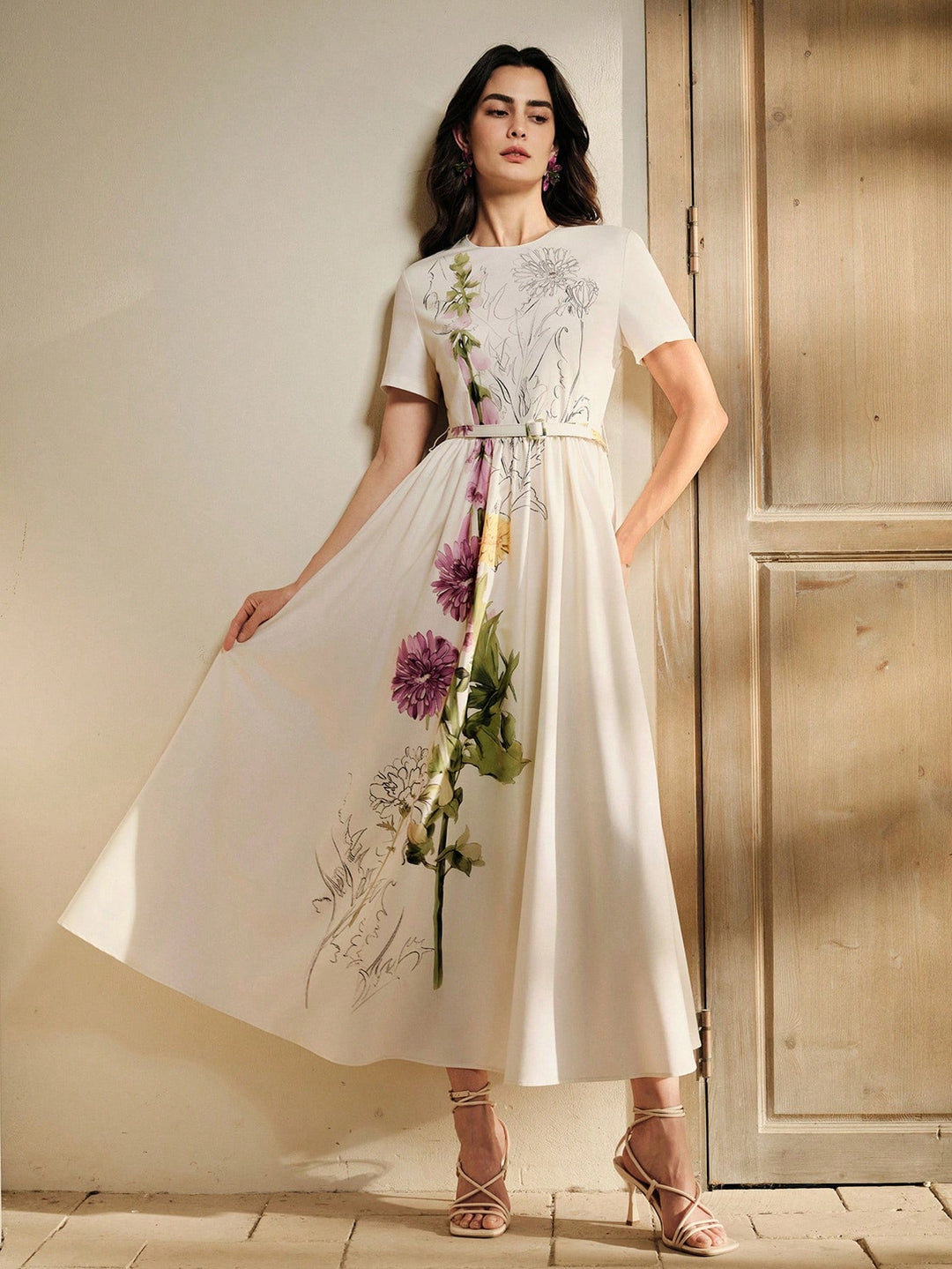 Rochie maxi SHEIN, bej