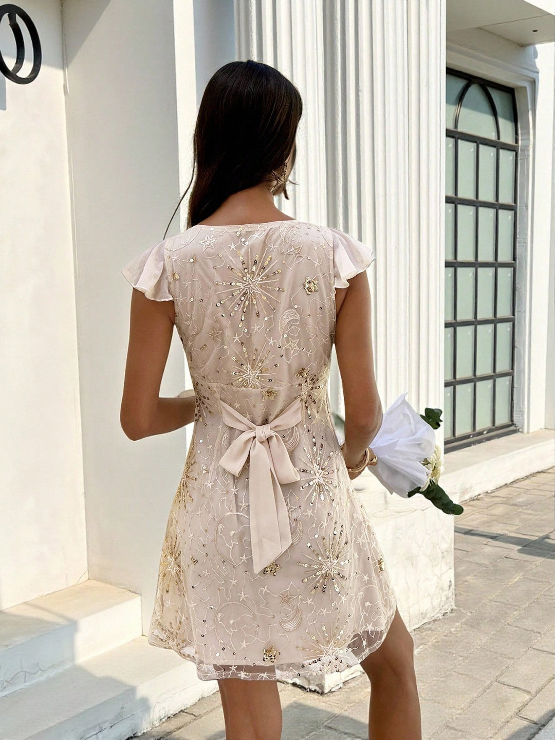 Rochie mini SHEIN, bej
