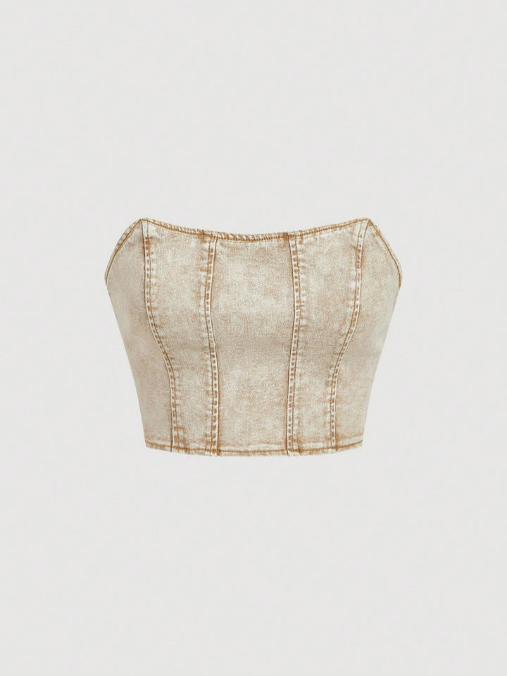 Top SHEIN, kaki